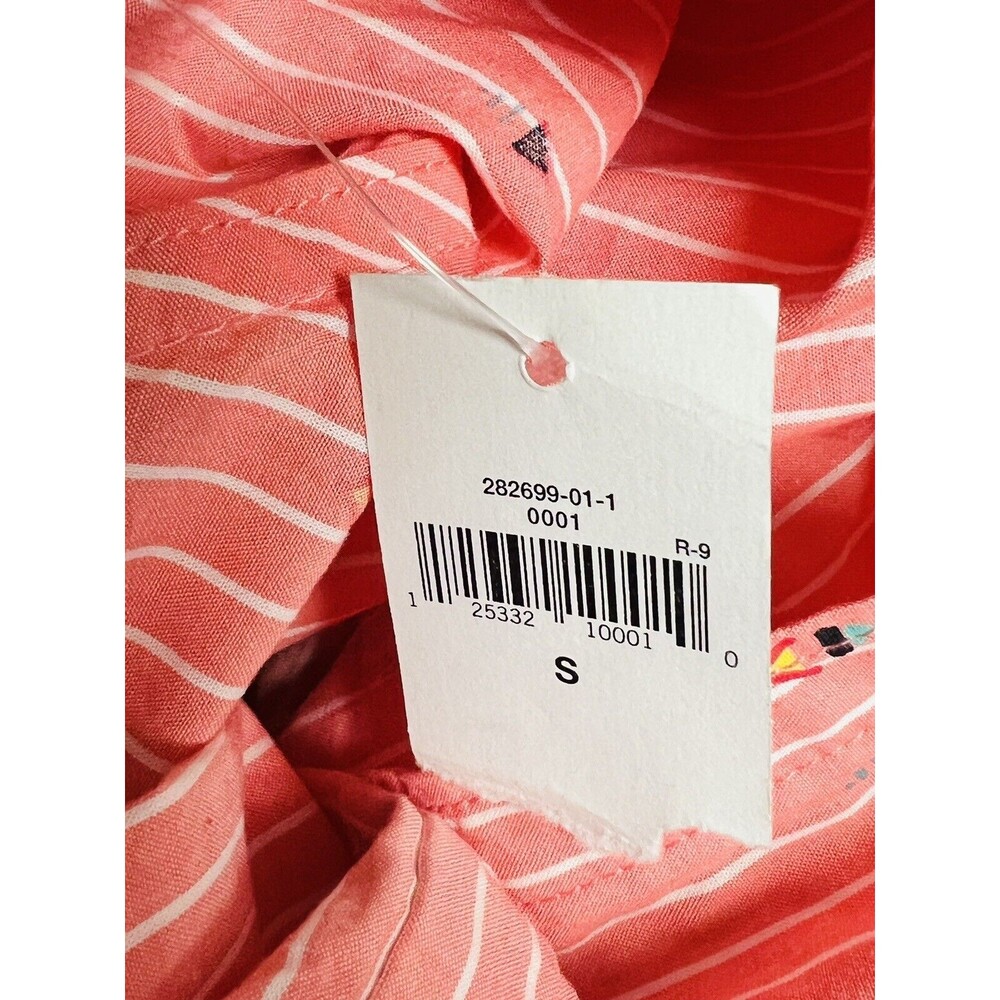 Gap Boyfriend Popover Shirt With Multi Color Arrows Print Size S Small - Picture 10 of 13